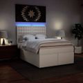 vidaXL Boxspring posteľ s matracom biela 160x200 cm umelá koža