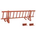 vidaXL Strážca snehu na streche Červená 800 x 29,5 x 34,5 cm Oceľ