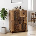 vidaXL Servírovacia skriňa so zásuvkou Staré drevo 66 x 34,5 x 90 cm