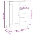vidaXL Komoda biela 69,5x34x90 cm kompozitné drevo