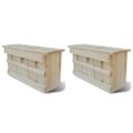 vidaXL Domček pre vrabcov 2 ks drevený 44x15,5x21,5 cm