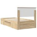 vidaXL Rám postele Sonoma dub 90 x 200 cm Kompozitné drevo
