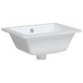vidaXL Kúpeľňové umývadlo biele 39x30x18,5 cm obdĺžnikové keramické