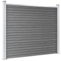 vidaXL Sada plotových panelov WPC 699x146 cm sivá