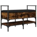 vidaXL Lavička na topánky dymový dub 85,5x42x57,5 cm kompozitné drevo