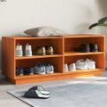 vidaXL Botník voskovohnedý 110x34x45 cm masívna borovica