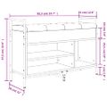 vidaXL Lavička na topánky čierna 85,5x32x57,5 cm kompozitné drevo