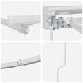 vidaXL Ručný rám markízy s LED Biely 4 × 3,5 m Hliník