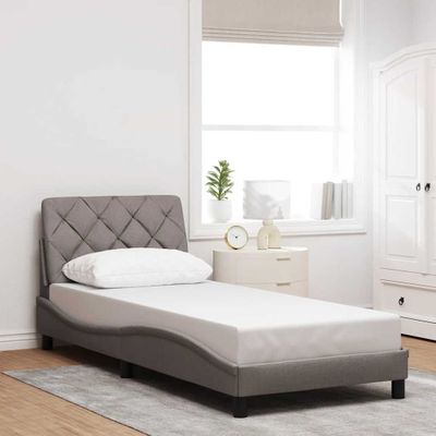 vidaXL Rám postele bez matraca Taupe 80x200 cm Látka