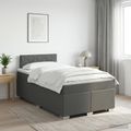 vidaXL Posteľ boxspring s matracom Tmavosivá 120 x 190 cm Látka