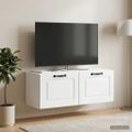 vidaXL Nástenná TV skrinka Biela 78,5 x 31 x 30 cm Kompozitné drevo