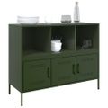 vidaXL Komoda olivovozelená 100,5x39x79 cm oceľ