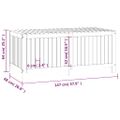 vidaXL Záhradný úložný box biely 147x68x64 cm masívna borovica