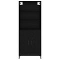 vidaXL Highboard 2 ks Čierny dub 69,5 x 34 x 180 cm Kompozitné drevo
