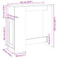 vidaXL Barový stôl s policami biely 101x40x103,5 cm kompozitné drevo