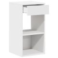 vidaXL Nočné skrinky so zásuvkou 2 ks biele 35x34x66,5 cm