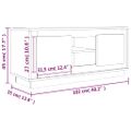 vidaXL TV skrinka hnedý dub 102x35x45 cm spracované drevo