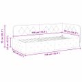 vidaXL Rohový rám postele Čierny 90 x 190 cm látka