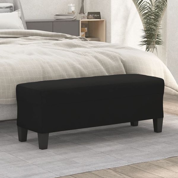 vidaXL Lavička čierna 100x35x41 cm látka z mikrovlákna
