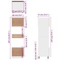 vidaXL Skrinka na mikrovlnku “Lyon” hnedý dub 60x57x207 cm