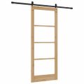 vidaXL Posuvné dvere ORKDAL Prírodná a čierna 86 x 211 cm