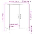 vidaXL Komoda čierna 69,5x34x90 cm kompozitné drevo