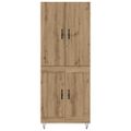 vidaXL Highboard 2 ks Remeselný dub 69,5 x 34 x 180 cm