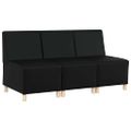 vidaXL Bezrúčková modulárna sofa jednotka 3 ks Čierna Umelá koža