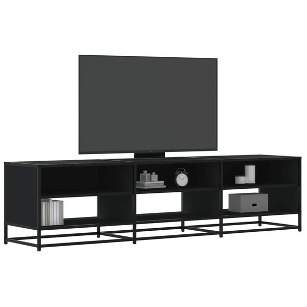 vidaXL TV skrinka čierna 180x40x46 cm kompozitné drevo