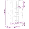 vidaXL Vysoká skrinka s dvierkami biela 68x37x109 cm kompozitné drevo