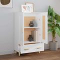 vidaXL Vysoká skrinka biela 70x31x115 cm spracované drevo