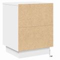 vidaXL Nočný stolík 2 ks Biela 39 x 34,5 x 50 cm Kompozitné drevo
