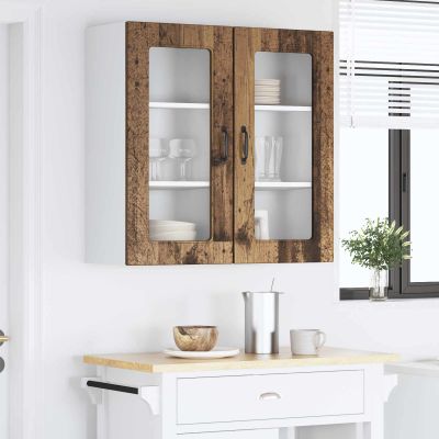 vidaXL Dvierka na umývačku Kalmar 2 pcs Staré drevo 40 x 31 x 80 cm