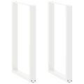 vidaXL Nohy barového stola v tvare U, 2 ks, biele, 60 x (100-101) cm, oceľové