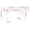vidaXL Jedálenský stolík v tvare Y 160x80x75,5 cm borovica a oceľ