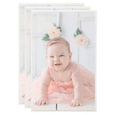 vidaXL Fotorámiky na stôl, koláž 3 ks, strieborné 13x18 cm, MDF