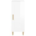 vidaXL Komoda lesklá biela 34,5x34x90 cm spracované drevo