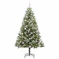 vidaXL Umelý vianočný stromček s umelým snehom 300 LED Teplá biela