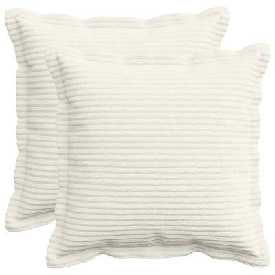 vidaXL Poťah na podložku 2 ks HOUTEN Krémová 40 x 40 cm manšestr
