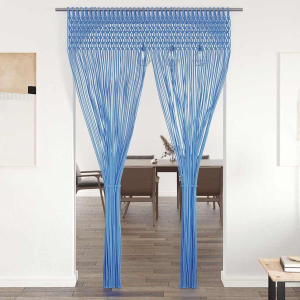 vidaXL Záclona macrame modrá 140x240 cm bavlna