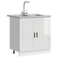 vidaXL Skriňa pod umývadlo Porto 2 ks Biela 80 x 46 x 81,5 cm