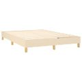 vidaXL Posteľný rám s boxspringom krémová 140x200 cm látka