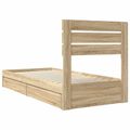 vidaXL Úložná posteľ Sonoma dub 90 x 190 cm Kompozitné drevo
