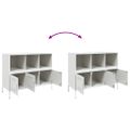 vidaXL Komoda bela 100,5x39x79 cm oceľ