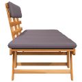 vidaXL Záhradné ležadlo s podložkami 2-v-1 190 cm, akáciový masív
