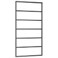 vidaXL Posuvné dvere ESG sklo a hliník 102x205 cm čierne