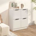 vidaXL Komoda biela 60x30x70 cm spracované drevo