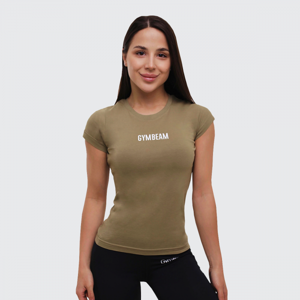 Dámske tričko FIT Olive - GymBeam, veľkosť XS