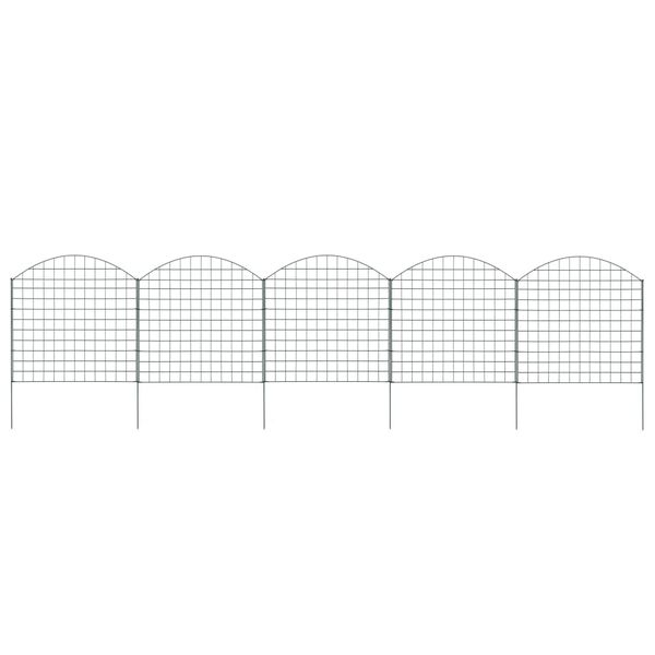 vidaXL Oblúkový záhradný plot 77,5x78,5 cm, zelený