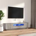vidaXL 2-dielna súprava TV skriniek s LED sivá sonoma spracované drevo